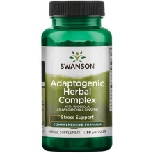 Специальный препарат Swanson Adaptogenic Herbal Complex with Rhodiola, Ashwagandha + Ginseng  60 капсул