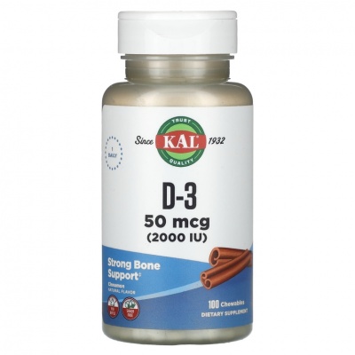 Витамины KAL D-3 2000 100 жевательных таблеток