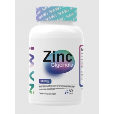 Витамины NAWI Zinc Glycinate 30 мг 60 капсул